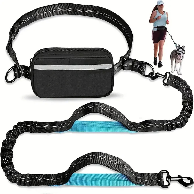 Running Gear Dog - مقود كلب مجاني مع حقيبة بسحاب،
