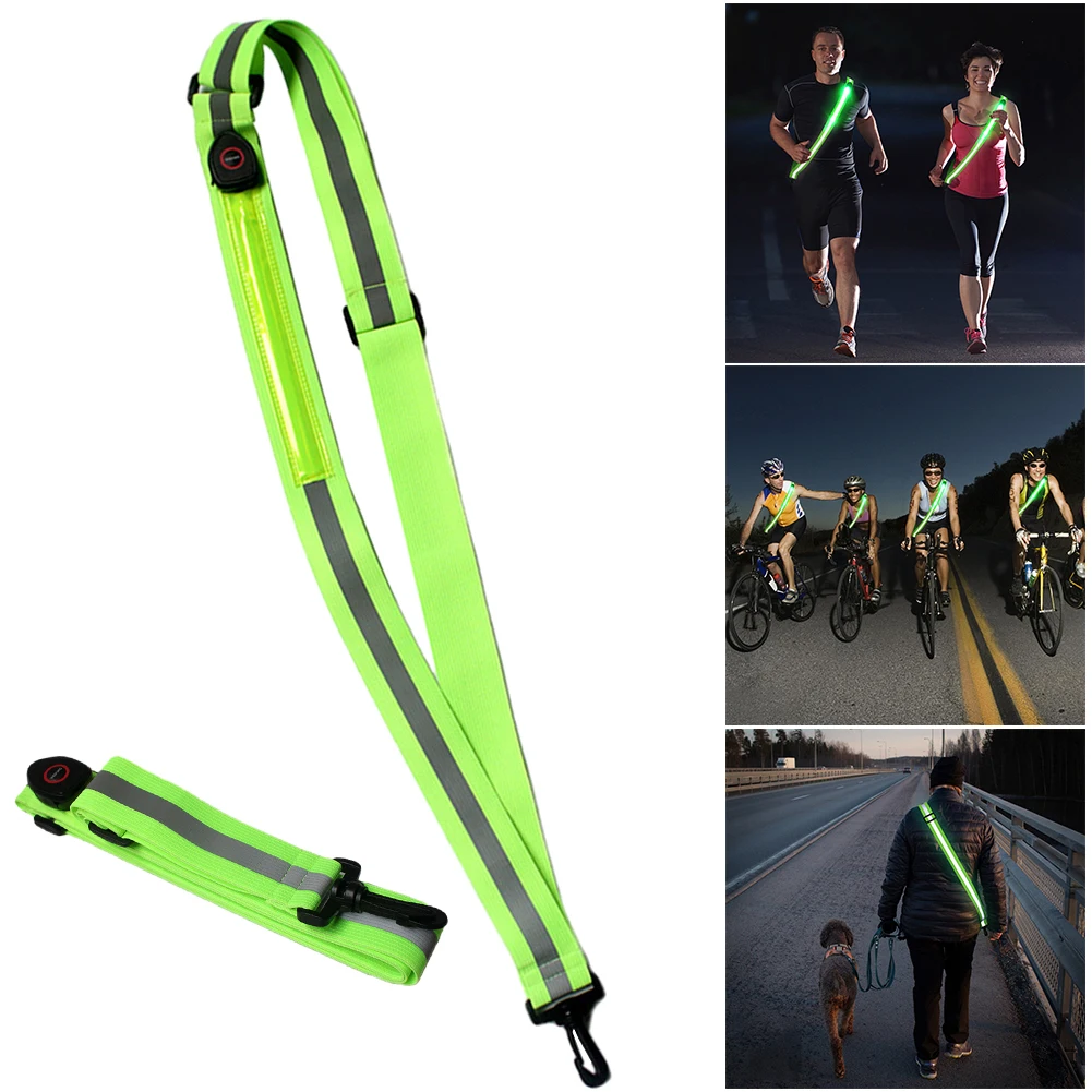 Running Gear For Night - حزام عاكس قابل لإعادة الشحن USB