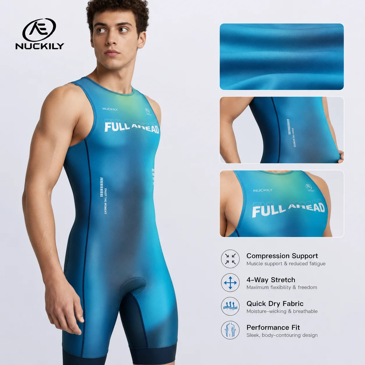 بدلة ترياتلون NUCKILY للشباب ب - مراجعة Running Gear Long Sleeve وسعره