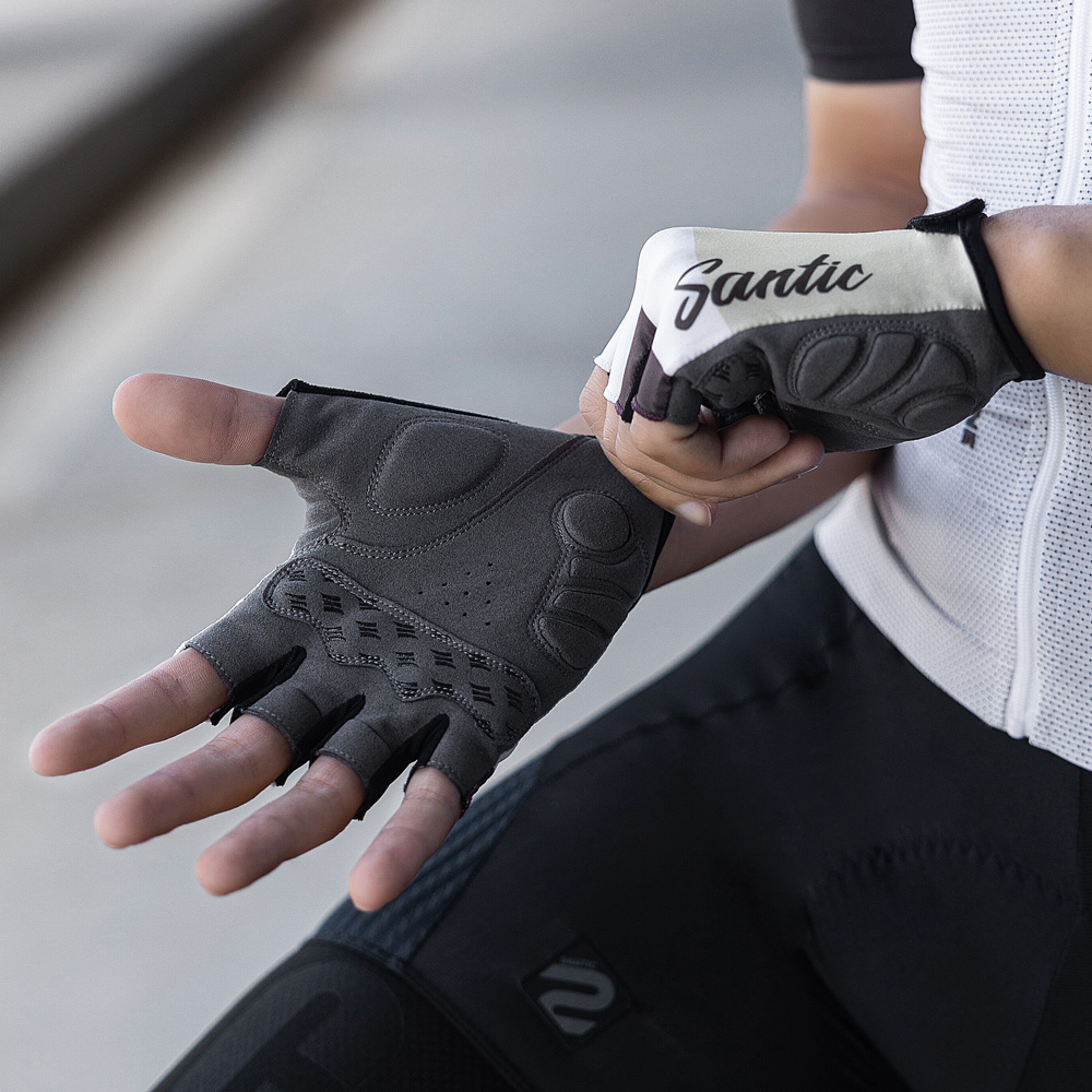 Santic للجنسين نصف قفازات ركوب - مراجعة Running Gear Outdoor وسعره