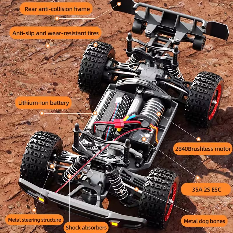 سيارة سباق RC بدون فرشاة بسرعة - مراجعة Running Gear Truck وسعره